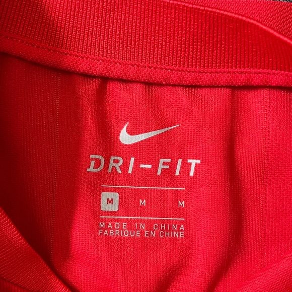 Nike Dry Fit Performance Golf Henley Shirt - Men's Size M - Red - Picture 5 of 9